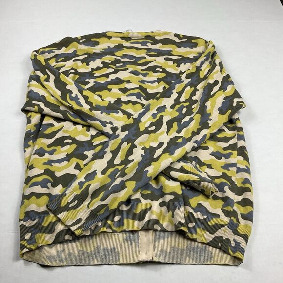 Sundance Tangier Cardigan Military Camo Button Front Embroidered Sweater Large - Picture 9 of 10